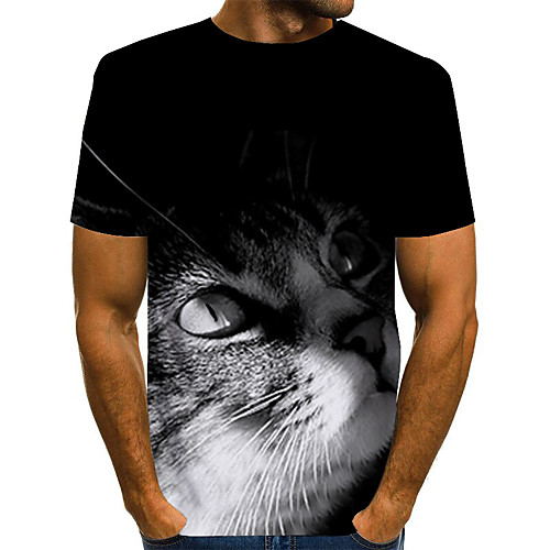 

Men's Daily Going out Basic / Street chic T-shirt - Geometric Print Dark Gray