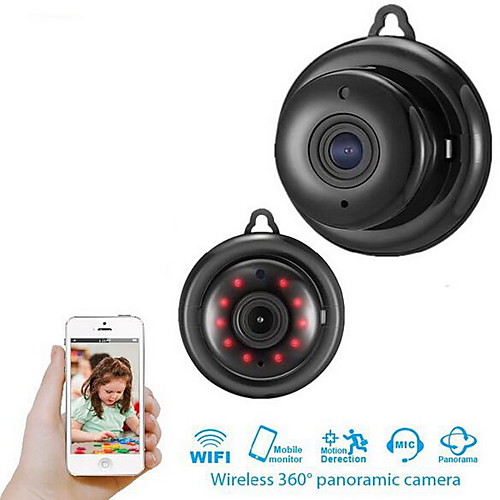 

SNOSECURE Wireless 1080P HD IP Camera Two Way Audio Night Vision Video Monitor 360 Degree Panoramic Home Security WIFI Camera