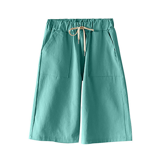 

Women's Basic Shorts Pants - Solid Colored Black Blue Blushing Pink M / L / XL