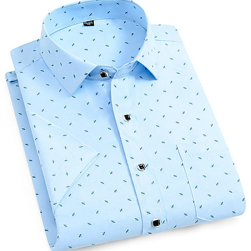 

Men's Geometric Print Shirt Daily Blue