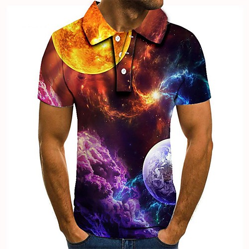 

Men's Daily Basic Polo - 3D Rainbow