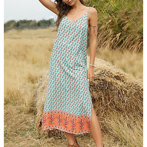 

Women's 2020 Blushing Pink Red Summer Dress Casual Shirt Print S M