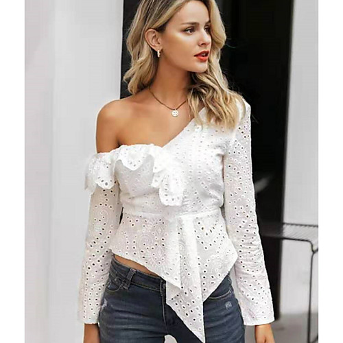 

Women's Solid Colored T-shirt Daily White