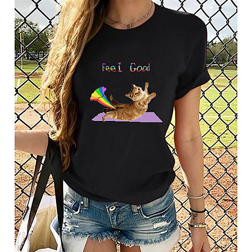 

Women's Graphic 3D Print Pleated Print T-shirt Street chic Exaggerated Daily Going out Rainbow