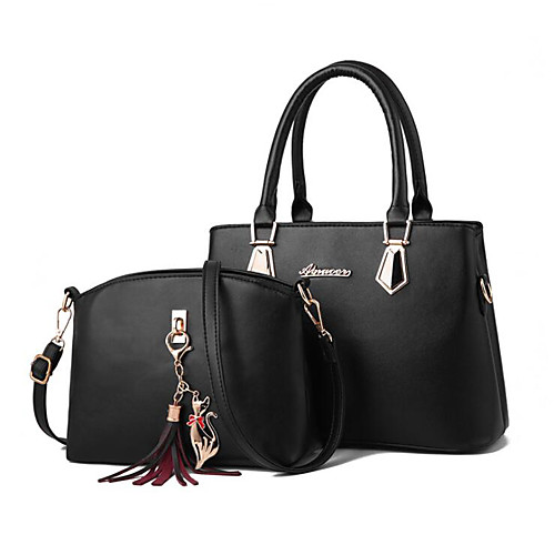 

Women's Zipper PU Bag Set Bag Sets 2 Pieces Purse Set Black / Brown / Wine