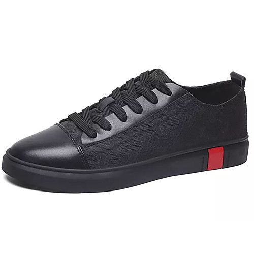 

Men's Summer Casual Daily Sneakers Canvas / PU Non-slipping Black / Brown / Gray