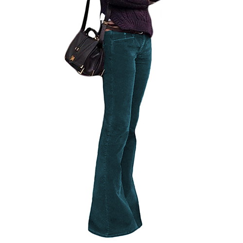 

Women's Basic Chinos Pants - Solid Colored Purple Green S M L