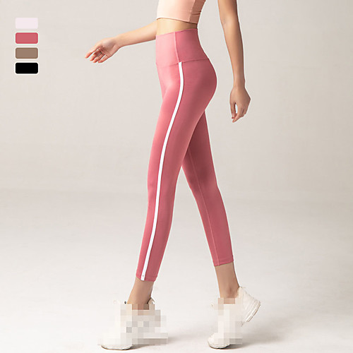 

Women's High Waist Leggings Running Tights Compression Pants Sports Bottoms Running Jogging Training Breathable Quick Dry Sweat-wicking Fashion Blushing Pink Khaki Black Gray / High Elasticity