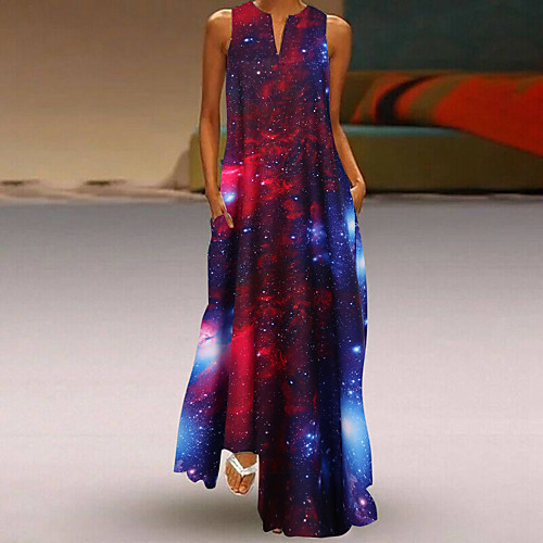 

Women's 2020 Red Blue Summer Fall Dress Casual Street chic Daily Going out A Line Sheath Geometric S M