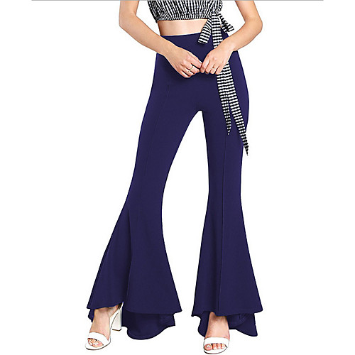 

Women's Basic Chinos Pants - Solid Colored White Black Blue S M L