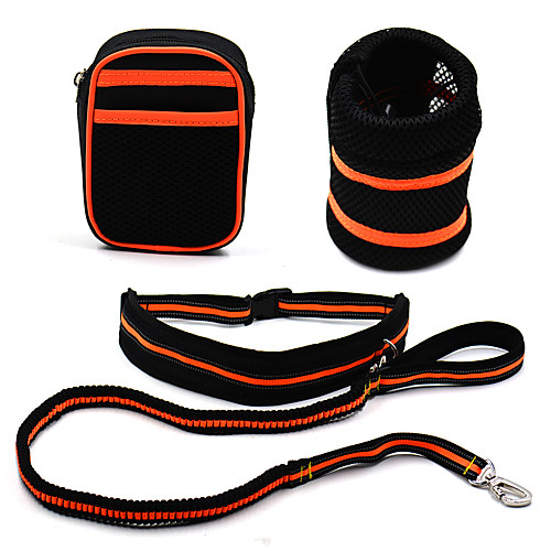 

Dog Pets Carrier Bag & Travel Backpack Treat Pouch Bag Breathable Washable Elastic Pet Nylon Color Block Classic Orange Green