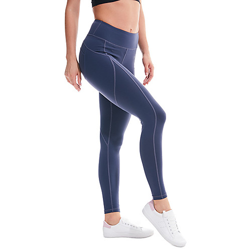 

Women's High Waist Yoga Pants Winter Fashion Black Blue Gray Elastane Running Fitness Gym Workout Tights Leggings Sport Activewear Breathable Moisture Wicking Butt Lift Tummy Control High Elasticity