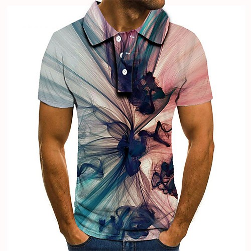 

Men's Daily Basic Polo - 3D Rainbow