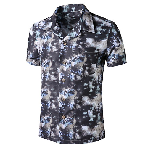 

Men's Graphic Print Shirt Tropical Daily Black
