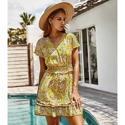 

2020 SUMMER Floral Print Hobo Dress