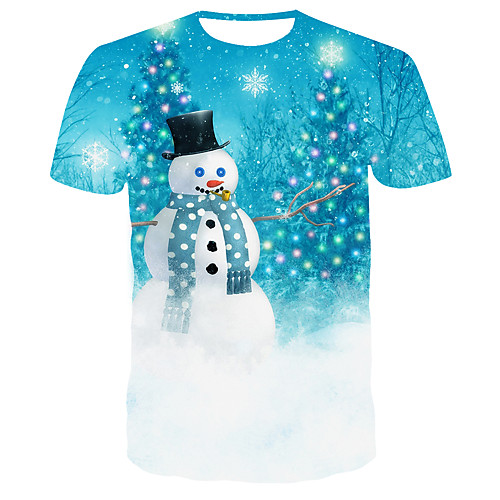 

Men's Daily T-shirt - 3D Print Blue