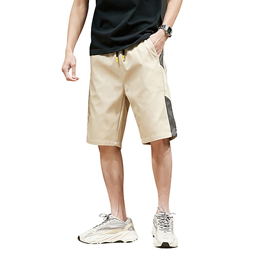 

Men's Sporty / Basic Shorts / Cargo Pants - Striped / Solid Colored Drawstring Black Army Green Khaki US32 / UK32 / EU40 US34 / UK34 / EU42 US36 / UK36 / EU44