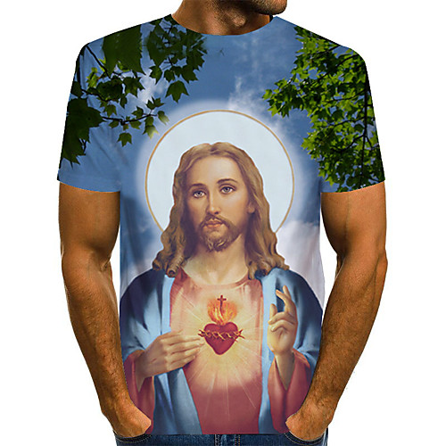

Men's Daily Basic T-shirt - 3D Print Blue