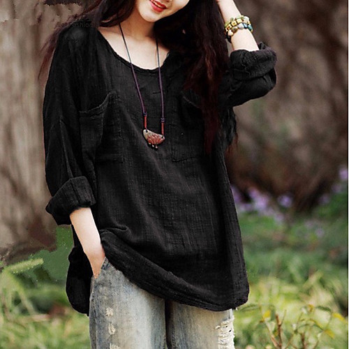 

Women's Striped Solid Colored Blouse Daily Wine / Black / Purple / Yellow / Green