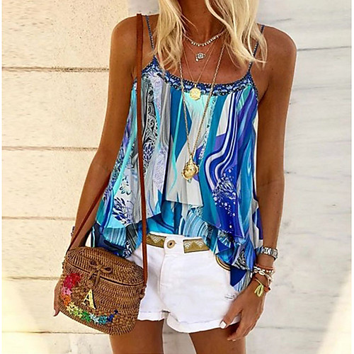 

Women's Daily Tank Top - Color Block Purple