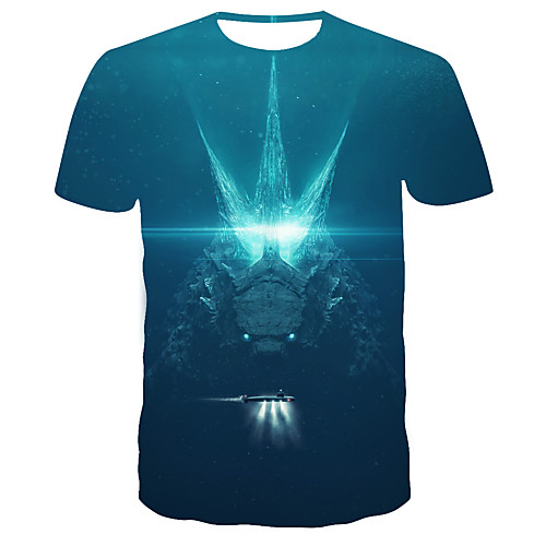 

Men's Daily T-shirt - 3D Print Navy Blue