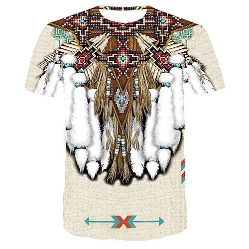 

Men's Daily T-shirt - 3D Print Khaki