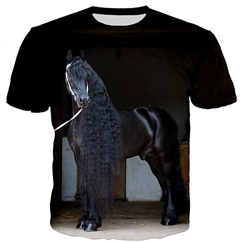 

Men's Animal T-shirt Daily Black / Blue / Brown