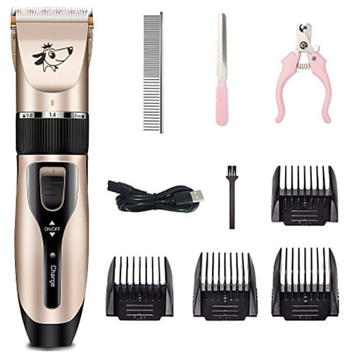 

Dog Grooming Grooming Clippers Plastic Clipper & Trimmer Portable Washable Travel Pet Grooming Supplies Gold