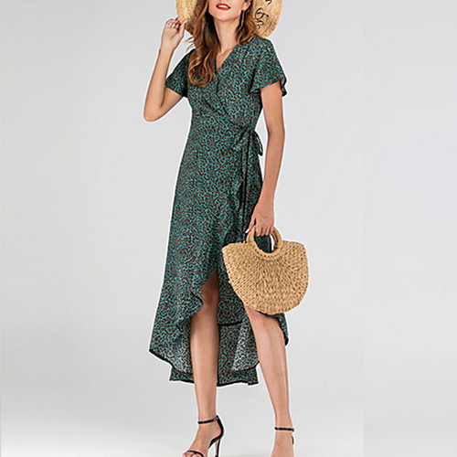 

Women's Green Dress Elegant Sheath Geometric S M