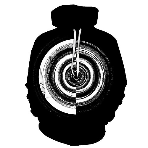 

Men's 3D Print / Casual Hoodie - 3D / Cartoon / Character Black US32 / UK32 / EU40