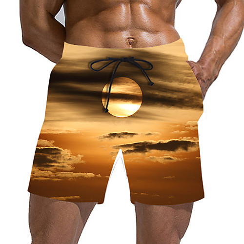 

Men's Sporty / Basic Daily Holiday Chinos / Shorts Pants - 3D Print / Drawstring Sports Yellow US32 / UK32 / EU40 US34 / UK34 / EU42 US36 / UK36 / EU44