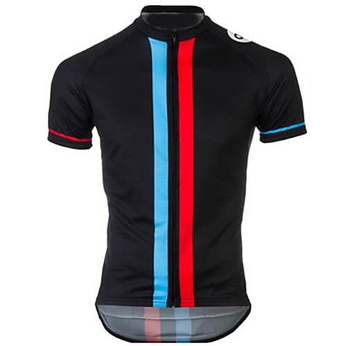 

21Grams Men's Short Sleeve Cycling Jersey Blue / White Black / Blue Stripes Bike Jersey Top Mountain Bike MTB Road Bike Cycling UV Resistant Breathable Quick Dry Sports Clothing Apparel / Stretchy