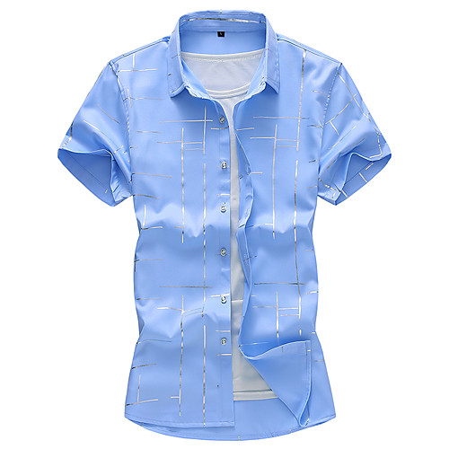 

Men's Work Business Shirt - Geometric White