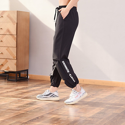 

Women's Jogger Pants Joggers Running Pants Track Pants Sports Pants Sports Bottoms Running Jogging Training Lightweight Breathable Quick Dry Letter White Black / Micro-elastic