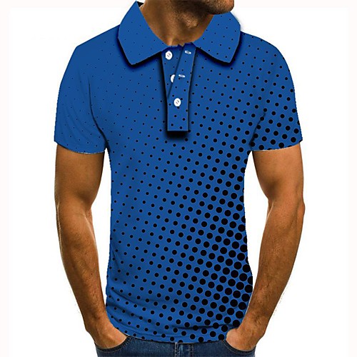 

Men's Graphic 3D Print Print Polo Daily White / Blue / Purple / Red / Yellow / Green