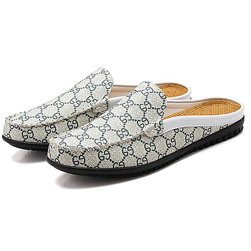 

Men's Summer Casual Daily Clogs & Mules PU Non-slipping Green / Beige / Dark Blue