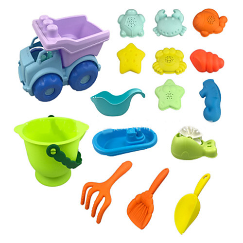 

Beach Toy Outdoor Novelty Toys Water Play Toys Kid's Beach Theme Soft Plastic 16 pcs Boys' Girls'