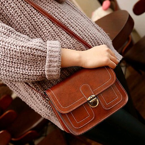 

Women's PU Crossbody Bag Solid Color Wine / White / Black
