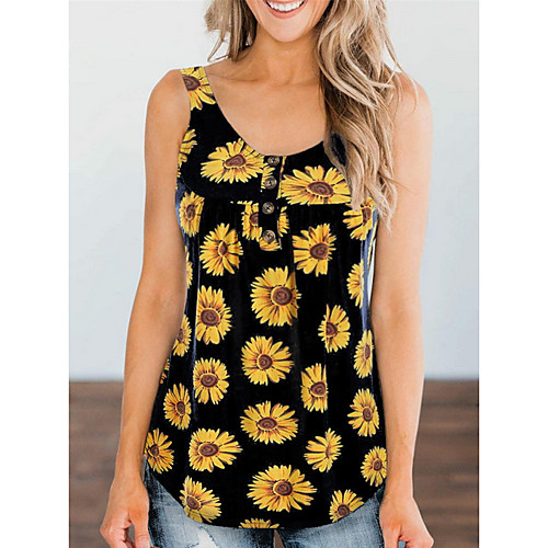 

Women's Daily Tank Top - Floral Purple