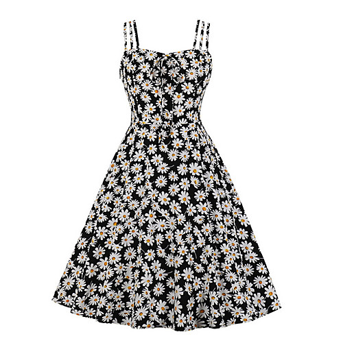 

Women's Sheath Dress Knee Length Dress - Sleeveless Floral Summer Elegant 2020 Black Yellow Orange S M L XL XXL XXXL XXXXL