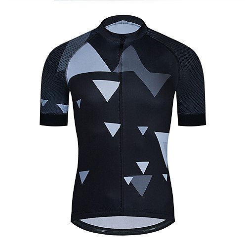 

21Grams Men's Short Sleeve Cycling Jersey Black / White Bike Jersey Top Mountain Bike MTB Road Bike Cycling UV Resistant Breathable Quick Dry Sports Clothing Apparel / Stretchy