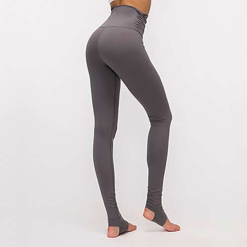 

Women's High Waist Yoga Pants Winter Stirrup Fashion Black Purple Dark Gray Gray Elastane Running Fitness Gym Workout Tights Leggings Sport Activewear Moisture Wicking Butt Lift Tummy Control Power