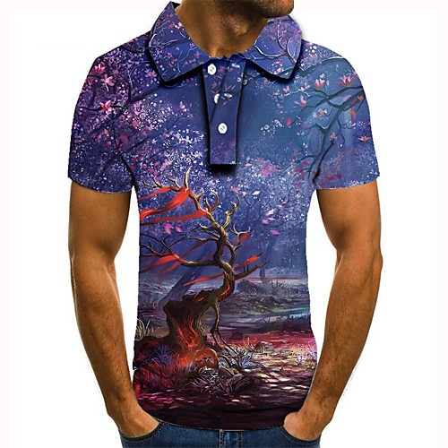 

Men's Daily Basic Polo - 3D Rainbow