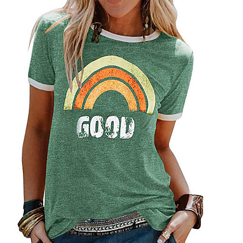 

Women's Graphic T-shirt Daily Wine / Black / Blue / Purple / Yellow / Blushing Pink / Green / Dark Gray