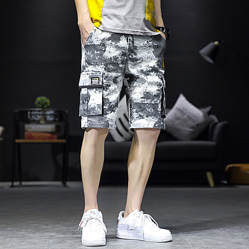 

Men's Sporty / Basic Shorts Pants - Solid Colored / Patterned Khaki Black Gray US32 / UK32 / EU40 US34 / UK34 / EU42 US36 / UK36 / EU44