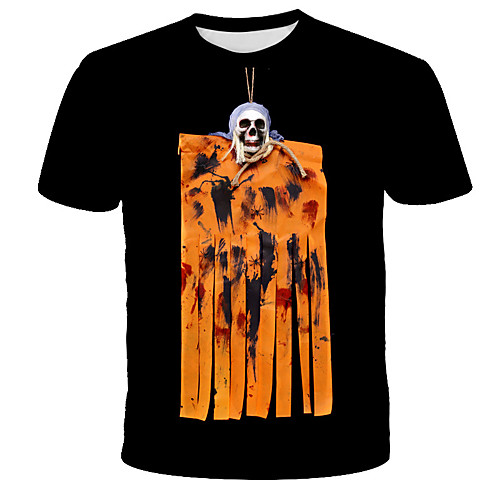 

Men's 3D Tie Dye Wolf Print T-shirt Street chic Exaggerated Daily Holiday Round Neck Black / Short Sleeve / Animal