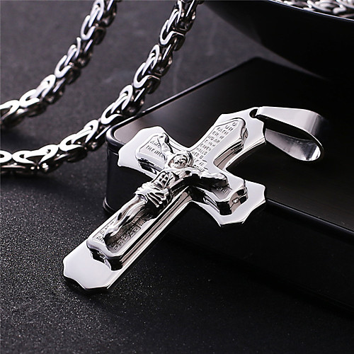 

Necklace Crossover Artistic Classic Titanium Steel Silver 55 cm Necklace Jewelry 1pc For Anniversary Street Festival