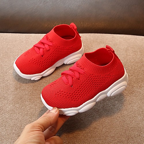 

Boys' Comfort Flyknit Trainers / Athletic Shoes Big Kids(7years ) White / Black / Red Spring