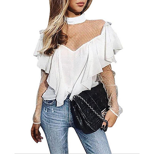 

Women's Daily Blouse - Solid Colored White