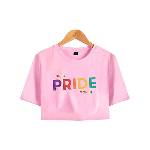 

Inspired by Cosplay LGBT Pride T-shirt Poly / Cotton Rainbow Printing T-shirt For Women's